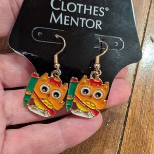 Colorful Owl Earrings